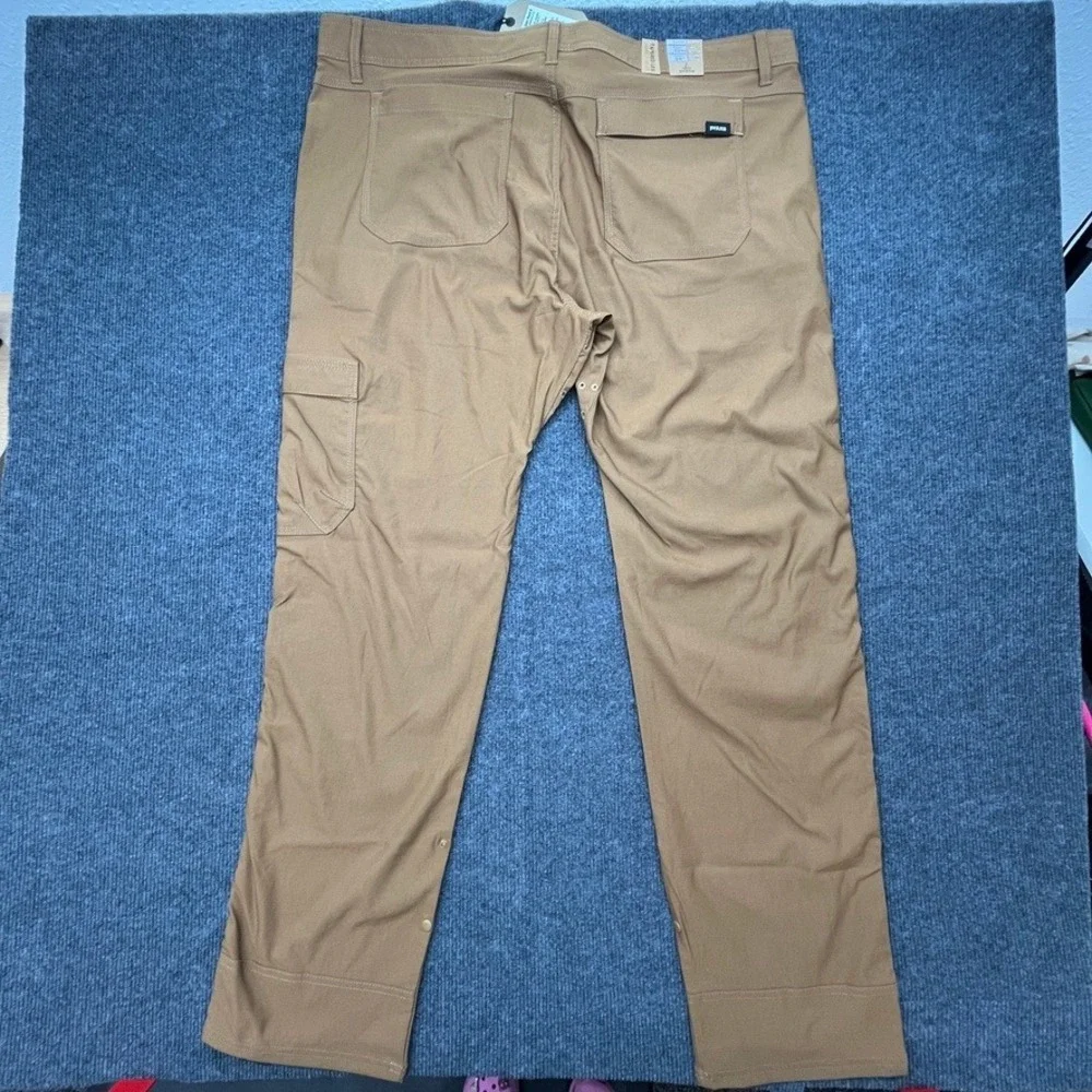 prAna Stretch Zion Slim Pant II Mens 42x34 Sepia Tan Hiking Cargo Pants NWT